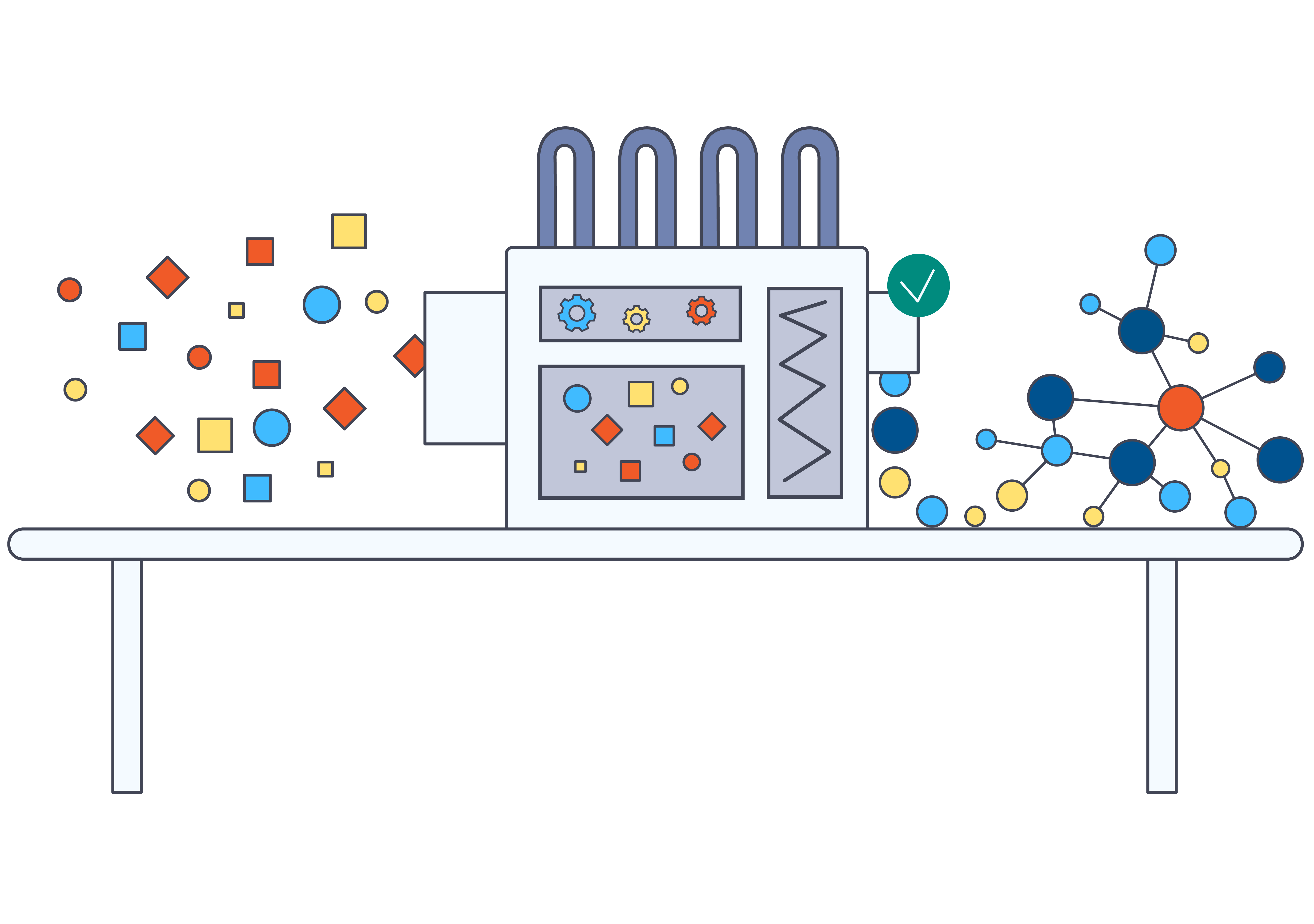 Illustration of automation machine